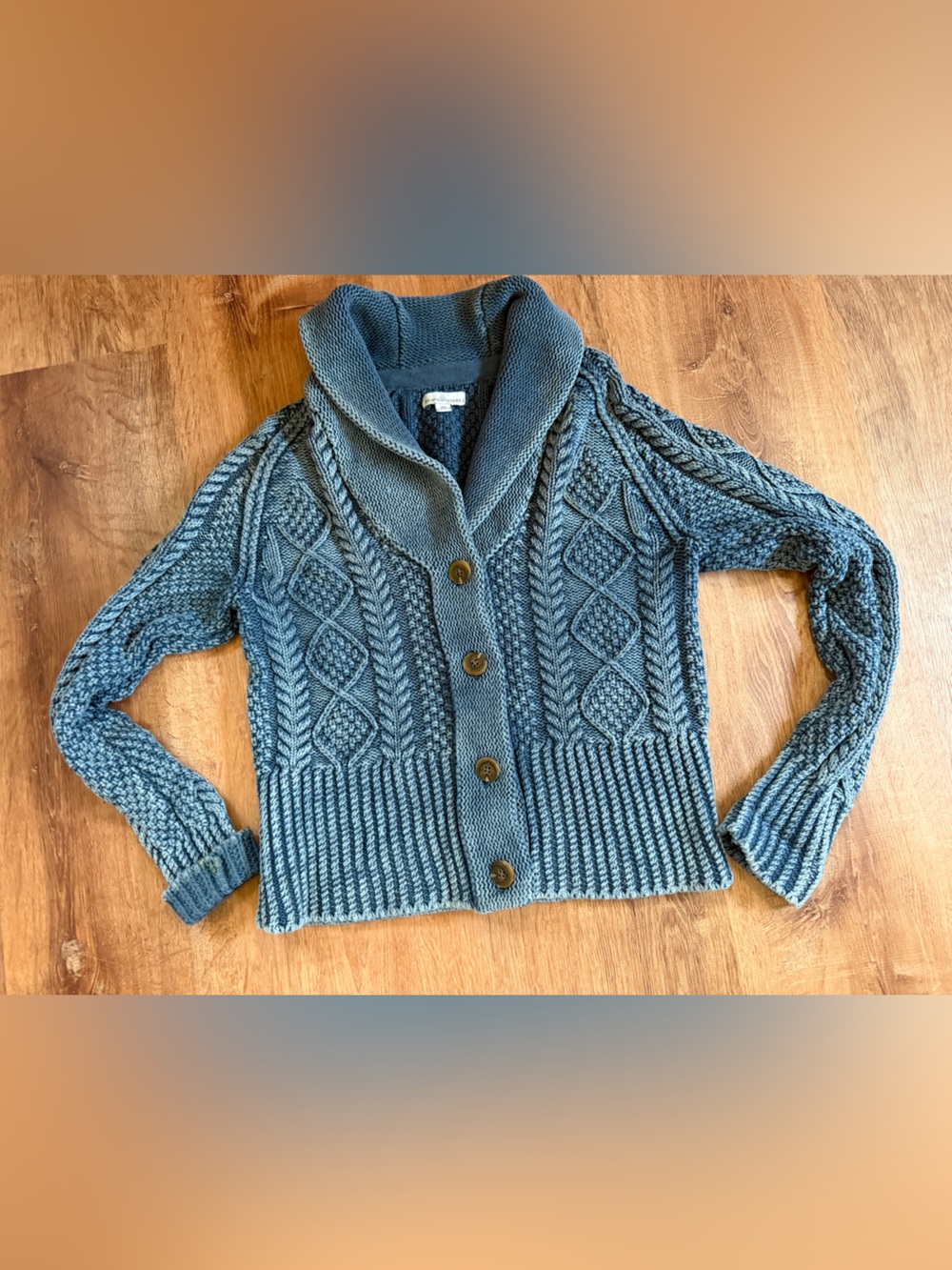 L.L. Bean Women's Cable Knit Cropped Cardigan